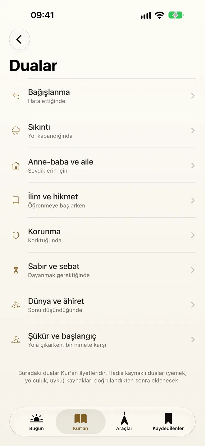 Konularına göre dualar listesi